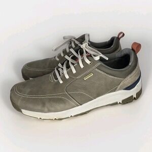 Dunham Glastonbury Ubal ii Waterproof Shoes Size 10.5 WW Extra Wide Greige Brown